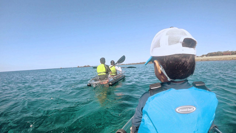 Transparent Kayak Tour with Accommodation on an Island in Japan
