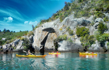 Maori Rock Carving Kayak Tour - Half Day
