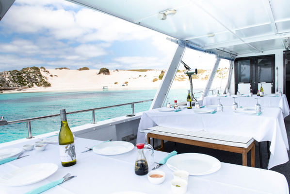 Perth to Rottnest Island Luxe Seafood Cruise