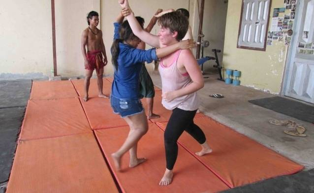 Cambodia martial arts class